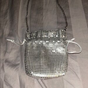 NWOT! Silver Chainmail Evening Bag